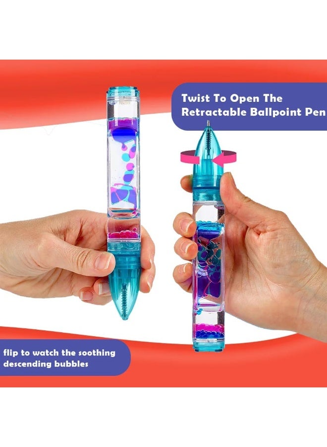 abley's Liquid Motion Sensory Pen, Therapeutic Tool for Autism, Visual Stimulation Fidget Toy with Floating Bubbles (Set of 1) - Image 3